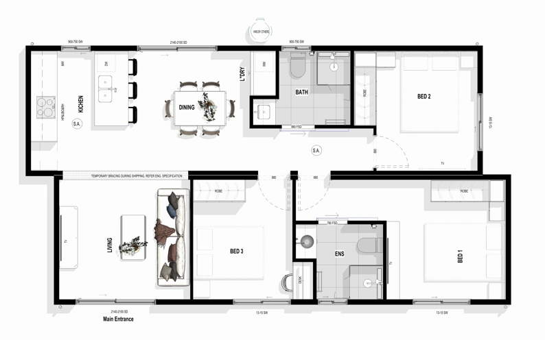 Horizon modular home floor plan