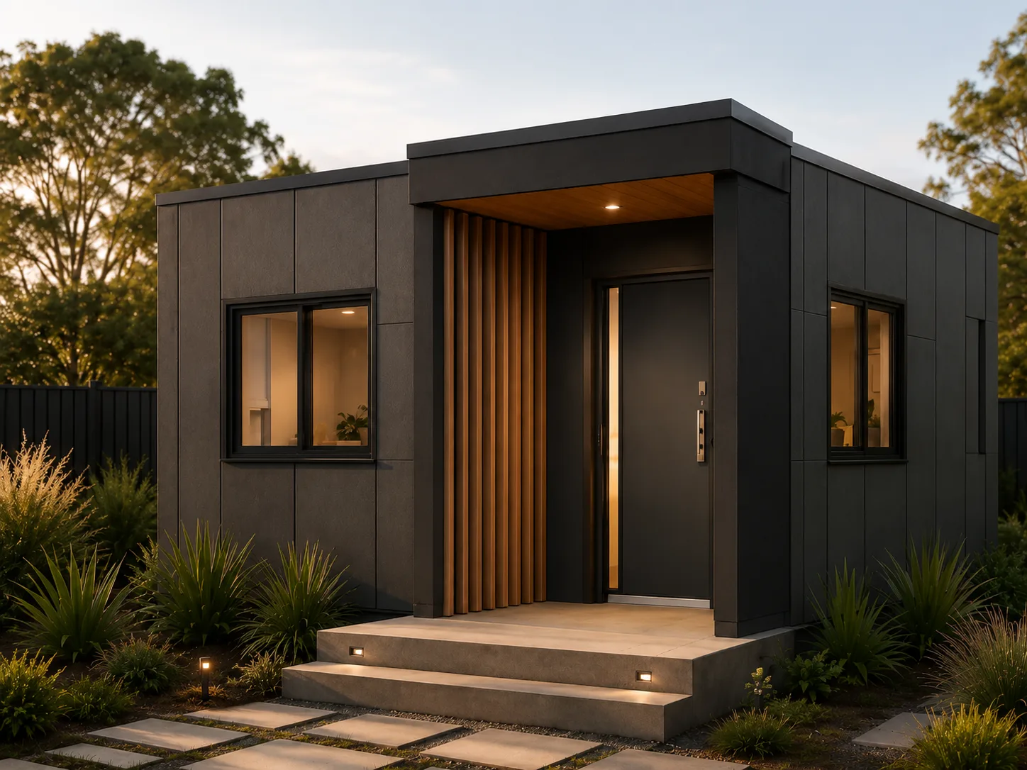 Vista modular home with charcoal facade