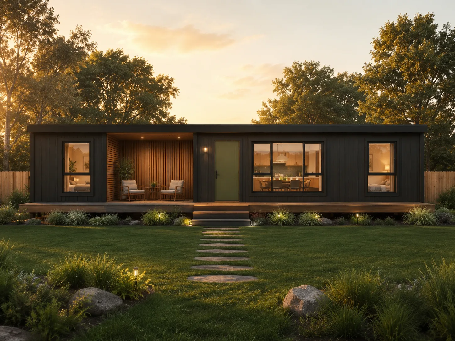 Willow modular home with charcoal facade